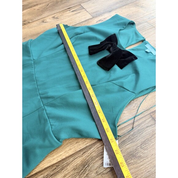 NEW Draper James Sleeveless Knot-Waist Midi Dress Black & Green Size XL Pockets - Picture 12 of 17